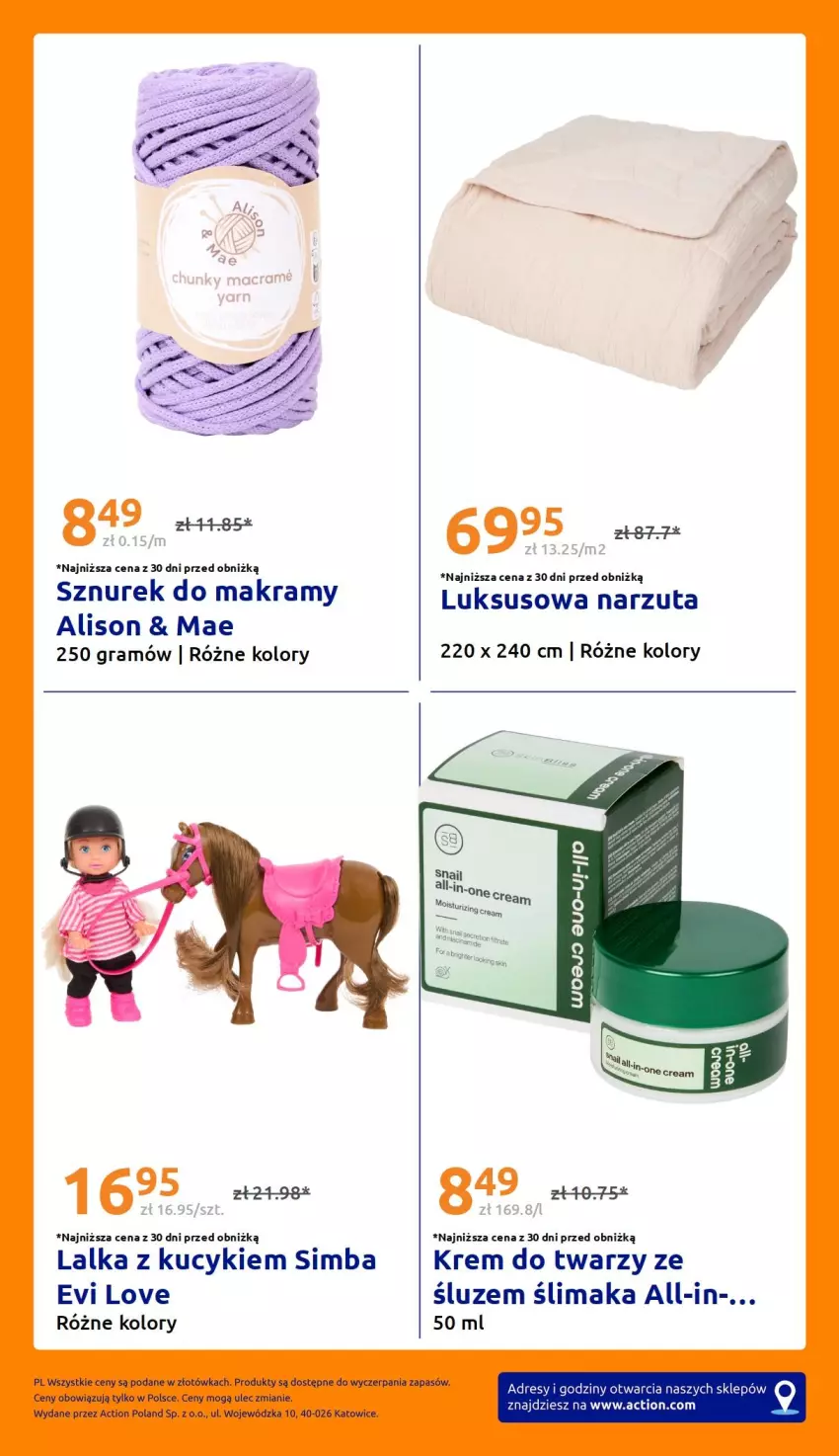Gazetka promocyjna Action - Gazetka tydzień 32 2026 - ważna 05.08 do 11.08.2026 - strona 35 - produkty: Dres, Gra, Krem do twarzy, Lalka, Narzuta, Sznurek
