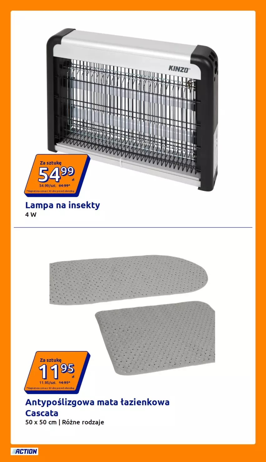 Gazetka promocyjna Action - Gazetka tydzień 32 2026 - ważna 05.08 do 11.08.2026 - strona 4 - produkty: Lampa, Mata łazienkowa