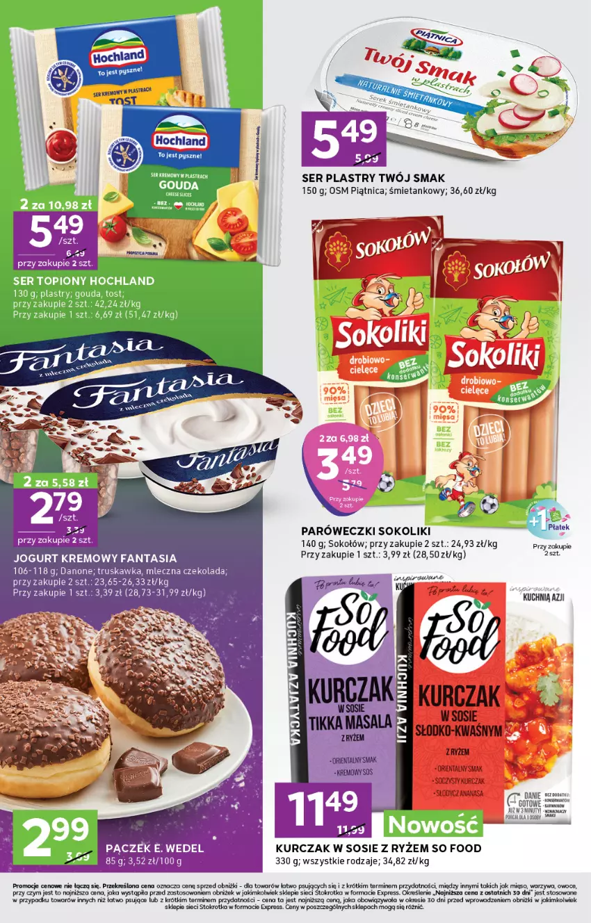 Gazetka promocyjna Stokrotka - Stokrotka Express - ważna 13.03 do 19.03.2025 - strona 2 - produkty: Ananas, Czekolada, Danone, E. Wedel, Fa, Fanta, Gouda, Hochland, Jogurt, Kurczak, LG, Mięso, Nuty, Owoce, Pączek, Piątnica, Por, Ryż, Ser, Ser topiony, So Food, Sok, Sokołów, Sos, Top, Twój Smak, Warzywa