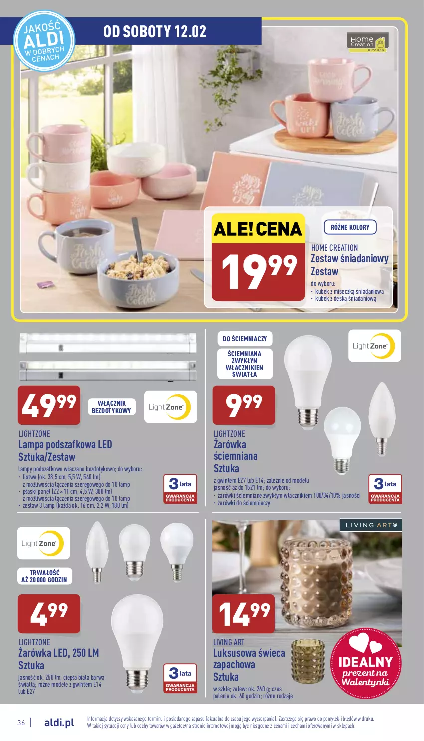 Gazetka promocyjna Aldi - Pełny katalog - ważna 07.02 do 12.02.2022 - strona 36 - produkty: Danio, Kubek, Lampa, Listwa