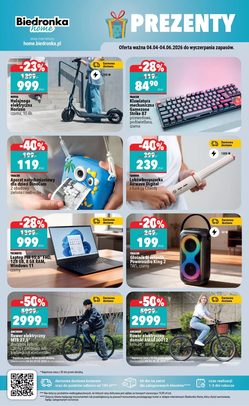Gazetka promocyjna Biedronka - Home - ważna 04.04 do 11.04.2026 - strona 2 - produkty: Acer, Dzieci, Hulajnoga, Klawiatura, LANA, Por, Ser, Sport, Top, Tran