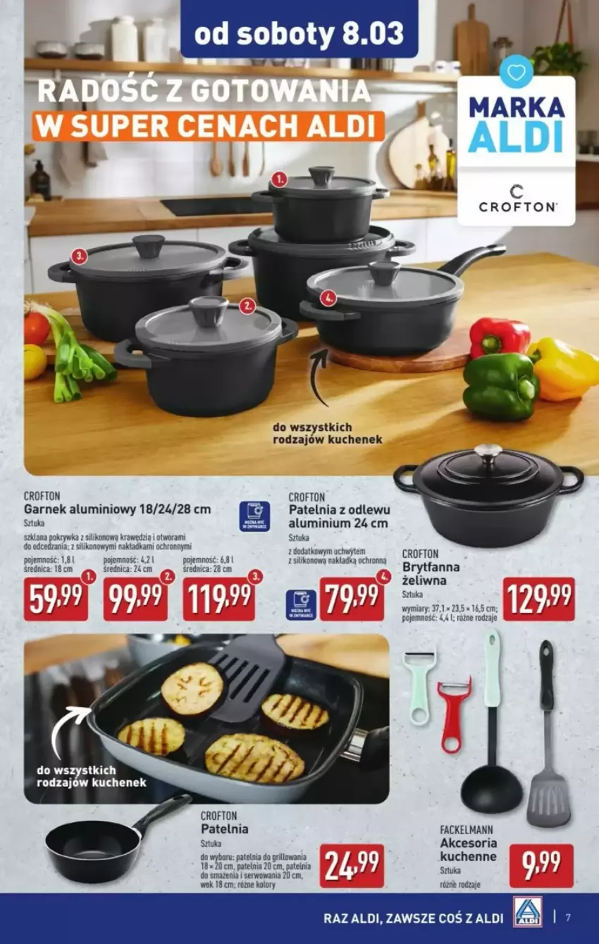 Gazetka promocyjna Aldi - ważna 05.03 do 22.03.2025 - strona 11 - produkty: Fa, Garnek, Grill, LANA, Patelnia, Ser