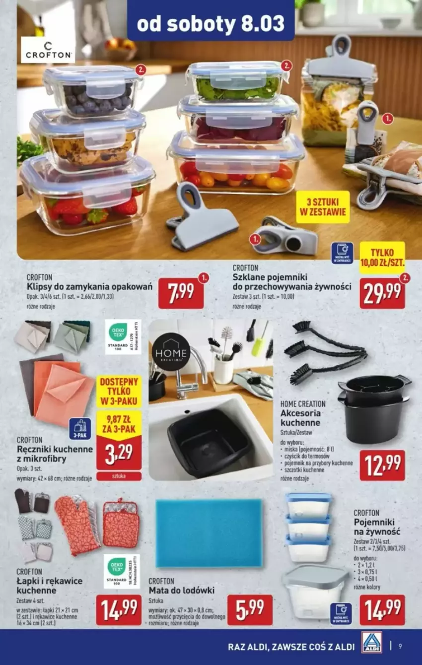 Gazetka promocyjna Aldi - ważna 05.03 do 22.03.2025 - strona 13 - produkty: Miska, Pojemnik, Pojemnik na przybory, Przybory kuchenne, Rękawice