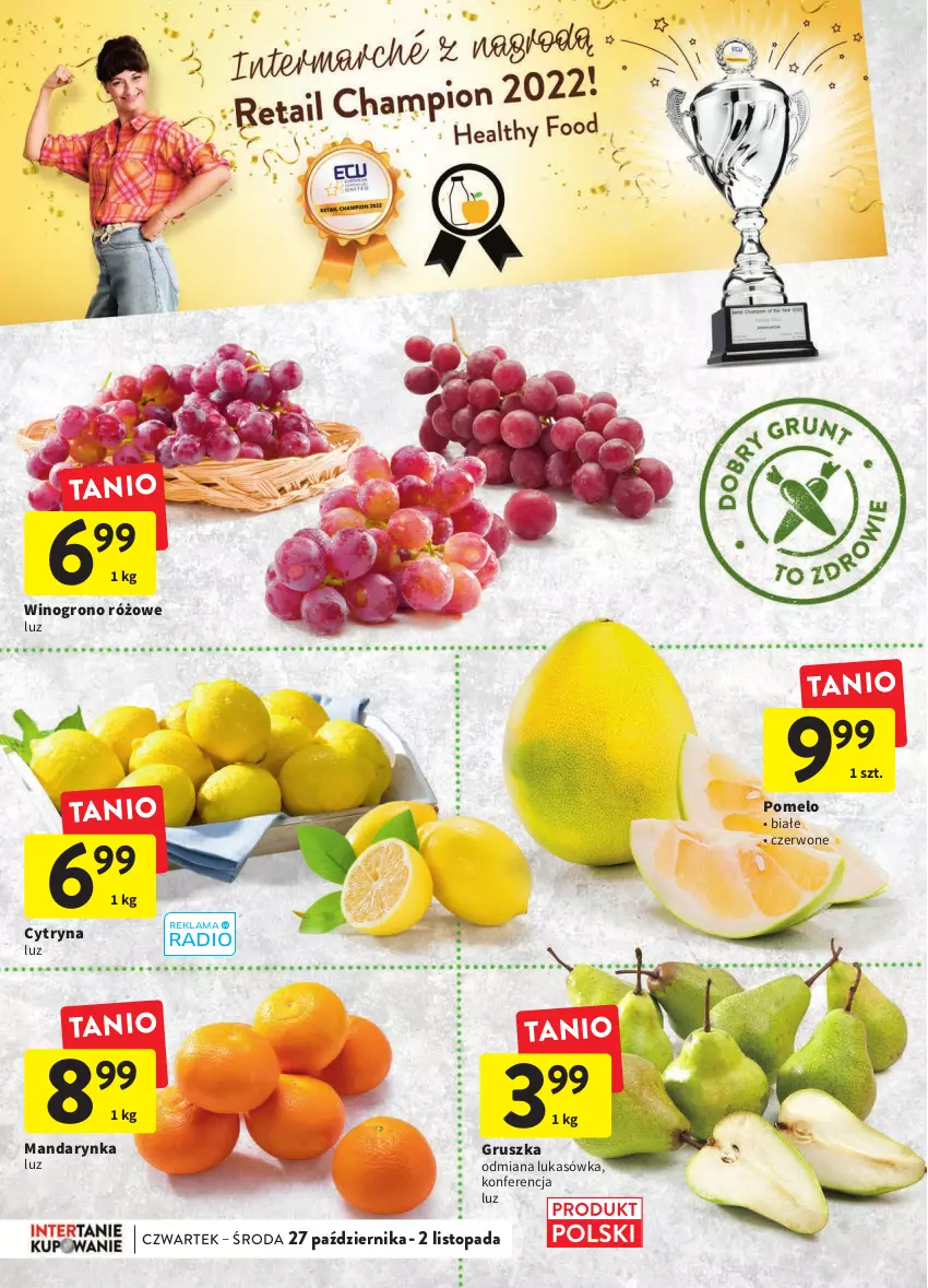 Gazetka promocyjna Intermarche - Gazetka Intermarche - ważna 27.10 do 02.11.2022 - strona 16 - produkty: Pomelo, Top, Wino