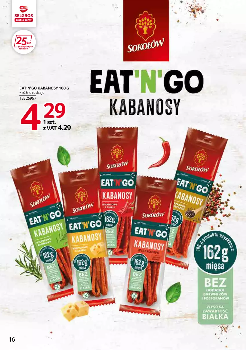 Gazetka promocyjna Selgros - Katalog Markowe Produkty - ważna 03.02 do 16.02.2022 - strona 16 - produkty: Kabanos