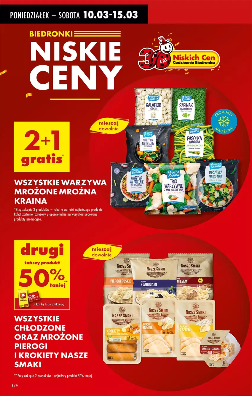 Gazetka promocyjna Biedronka - Od Poniedziałku - ważna 10.03 do 15.03.2025 - strona 10 - produkty: Krokiety, Pierogi, Por, Warzywa