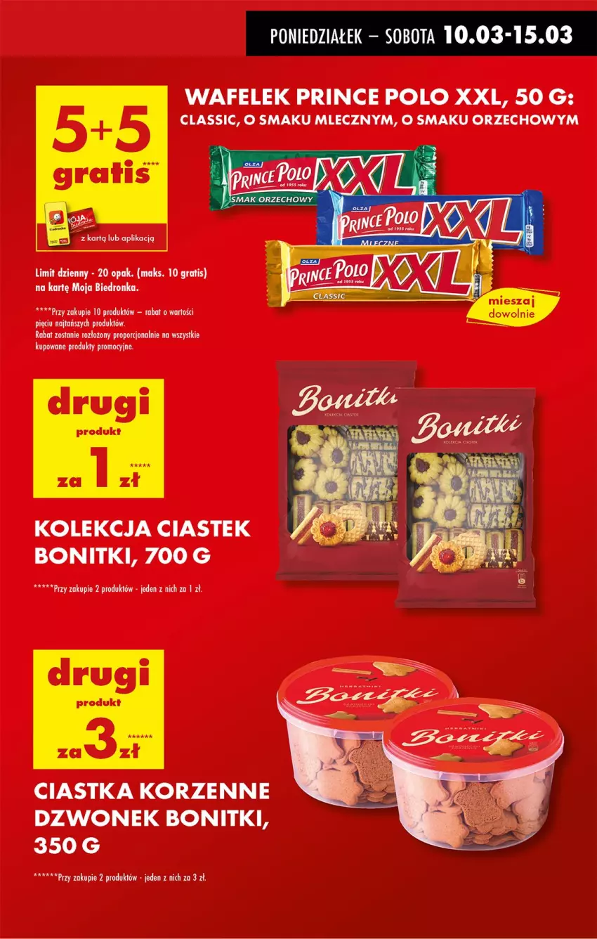 Gazetka promocyjna Biedronka - Od Poniedziałku - ważna 10.03 do 15.03.2025 - strona 13 - produkty: Bonitki, Ciastka, Dzwonek, Gra, Por, Prince Polo, Stek, Wafelek