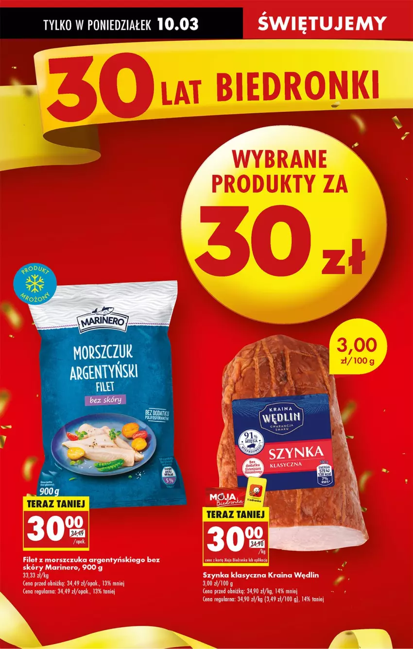 Gazetka promocyjna Biedronka - Od Poniedziałku - ważna 10.03 do 15.03.2025 - strona 66 - produkty: Fa, Filet z morszczuka, Szynka, Tera