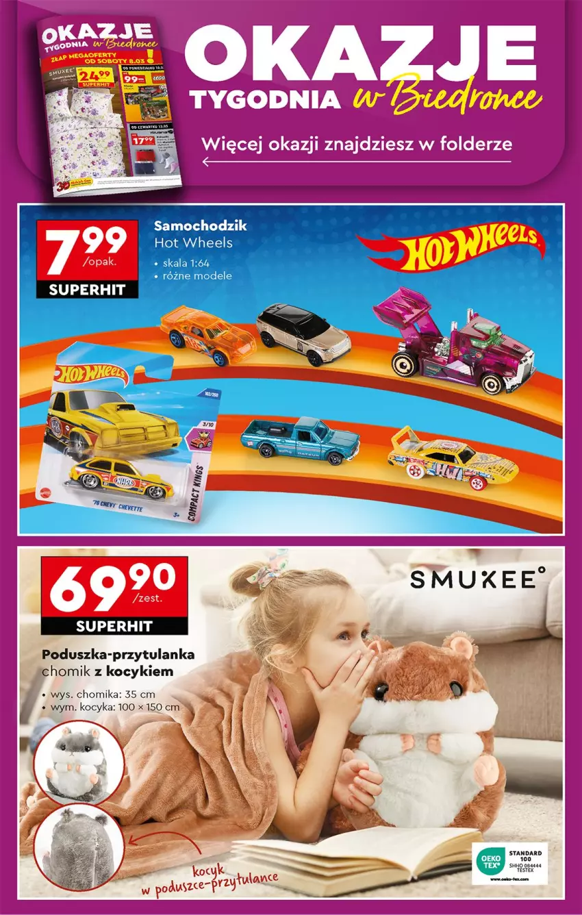 Gazetka promocyjna Biedronka - Od Poniedziałku - ważna 10.03 do 15.03.2025 - strona 68 - produkty: Chodzik, Fa, Hot Wheels, Koc, Poduszka