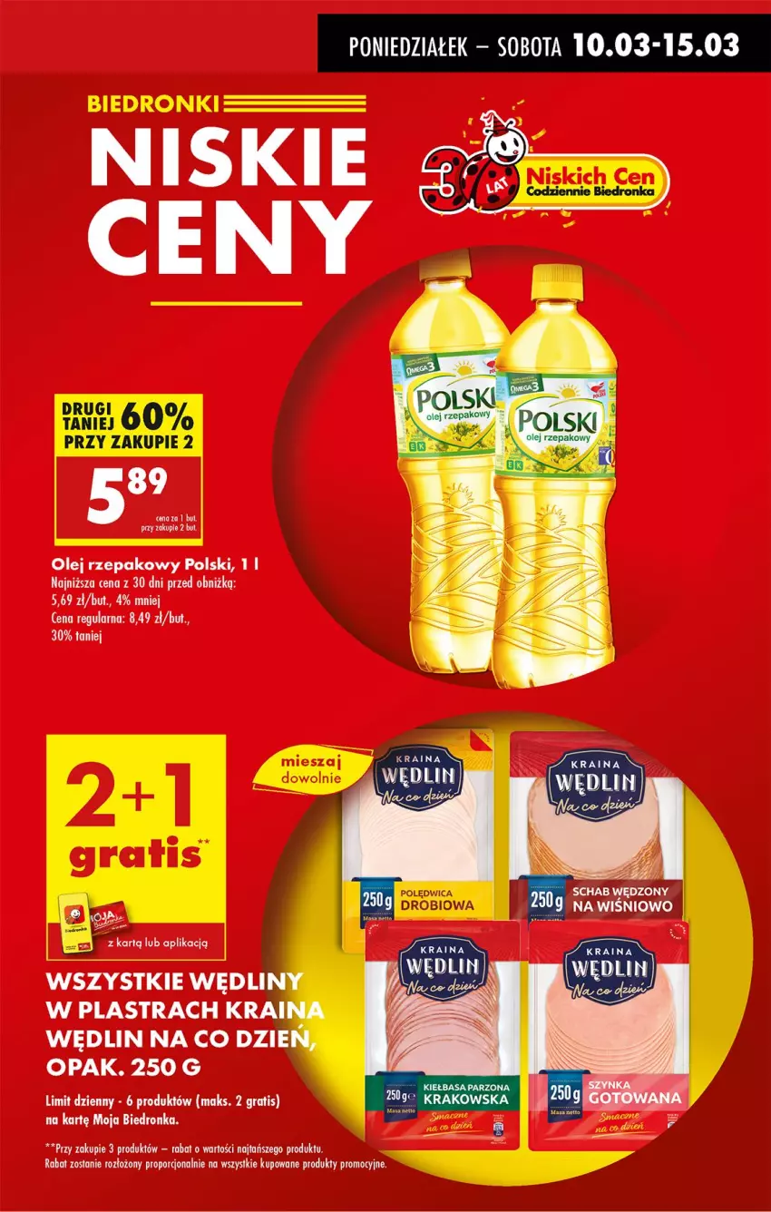 Gazetka promocyjna Biedronka - Od Poniedziałku - ważna 10.03 do 15.03.2025 - strona 9 - produkty: Gra, Mola, Olej, Olej rzepakowy, Polędwica, Por