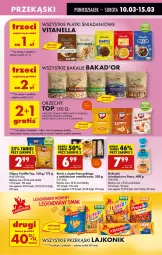 Gazetka promocyjna Biedronka - Od Poniedziałku - Gazetka - ważna od 15.03 do 15.03.2025 - strona 45 - produkty: Top, Lajkonik, Por, Orzeszki, Chipsy, Kask, Tortilla, Bułeczki, Rurki, Danio, Orzeszki ziemne