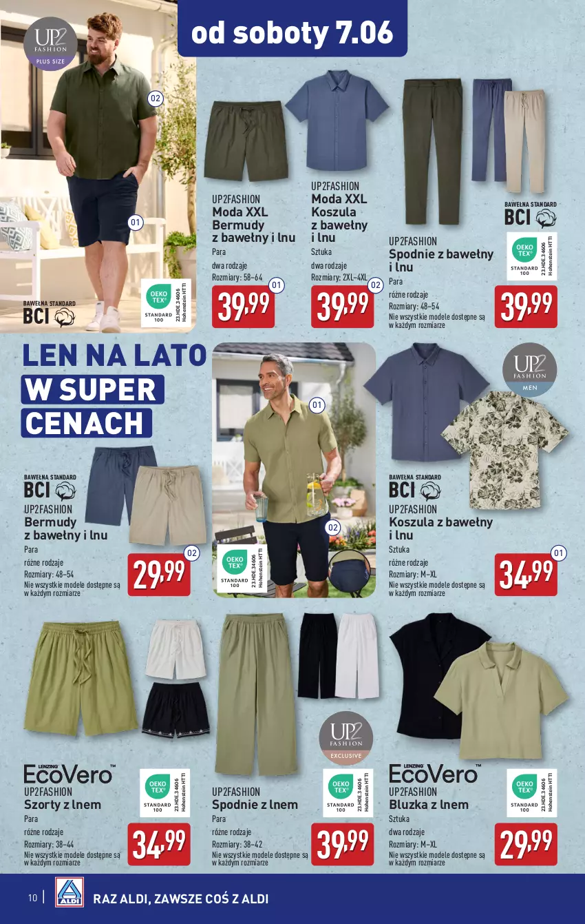 Gazetka promocyjna Aldi - Artykuły przemysłowe i tekstylia - ważna 04.06 do 07.06.2025 - strona 10 - produkty: Bermudy, Fa, Kosz, Koszula, Moda, Spodnie, Szorty