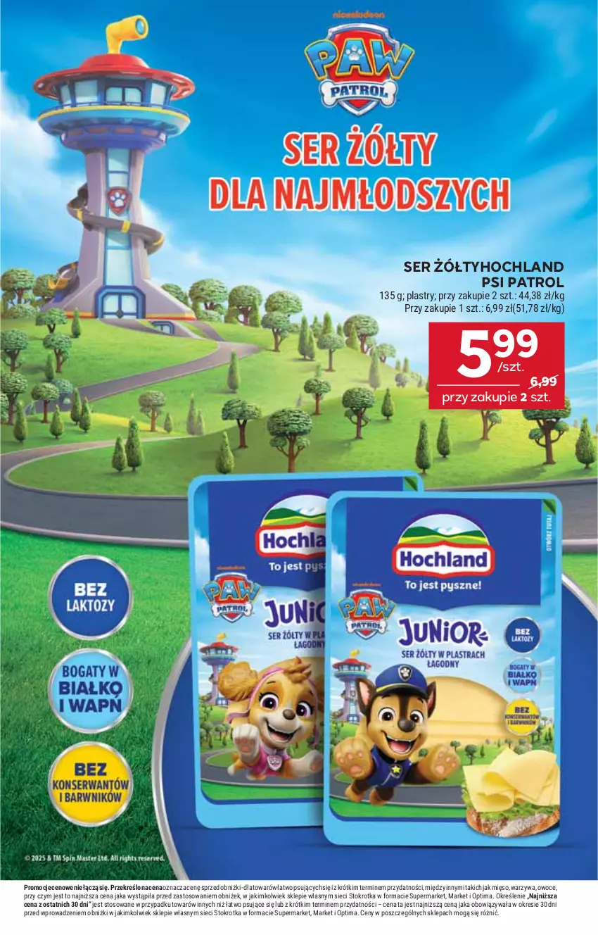 Gazetka promocyjna Stokrotka - Supermarket - ważna 19.02 do 25.02.2026 - strona 16 - produkty: Hochland, Mięso, Optima, Owoce, Psi Patrol, Ser, Warzywa