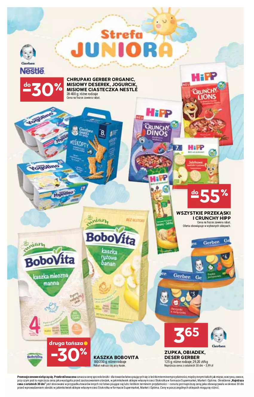Gazetka promocyjna Stokrotka - Supermarket - ważna 19.02 do 25.02.2026 - strona 34 - produkty: BoboVita, Deser, Gerber, HiPP, Mięso, Nestlé, Optima, Owoce, Ser, Serek, Warzywa