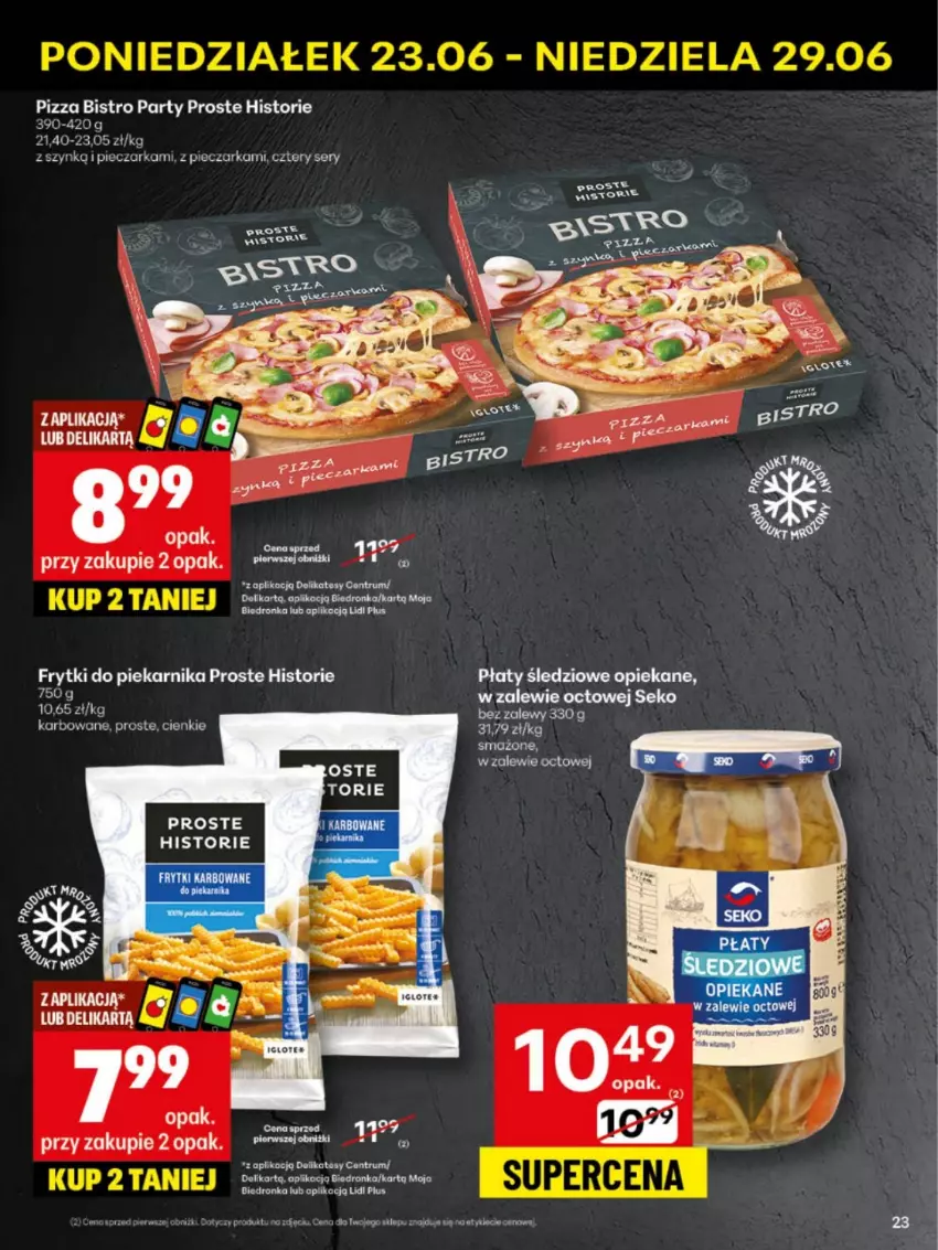 Gazetka promocyjna Delikatesy Centrum - Franczyza DC26 Poniedziałek - ważna 23.06 do 29.06.2025 - strona 23 - produkty: Koc, Piec, Pieczarka, Płaty śledziowe, Rum, SEKO, Ser