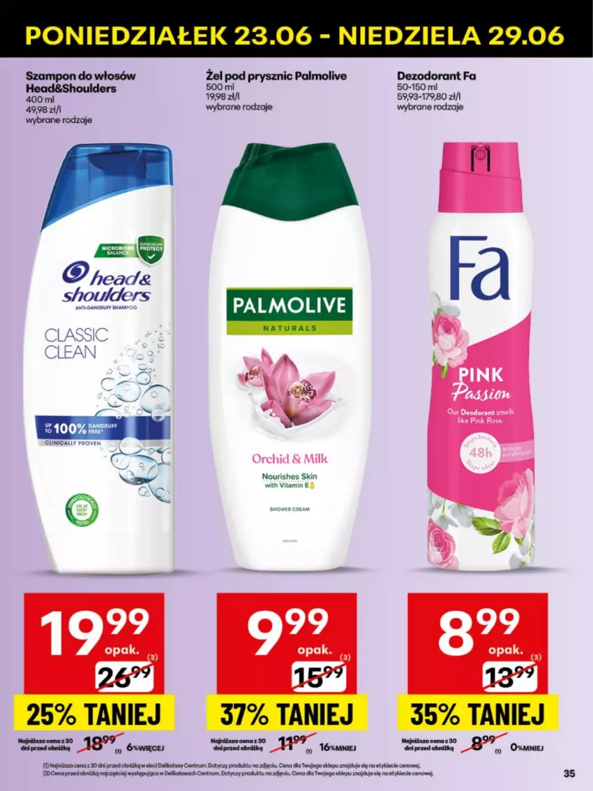 Gazetka promocyjna Delikatesy Centrum - Franczyza DC26 Poniedziałek - ważna 23.06 do 29.06.2025 - strona 35 - produkty: Dezodorant, Fa, Palmolive, Rum, Szampon