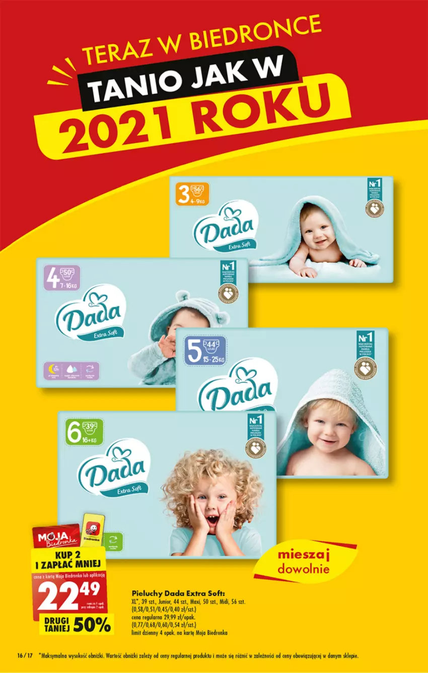 Gazetka promocyjna Biedronka - Gazetka - Biedronka.pl - ważna 13.03 do 18.03.2023 - strona 16 - produkty: Dada, Pieluchy, Sok