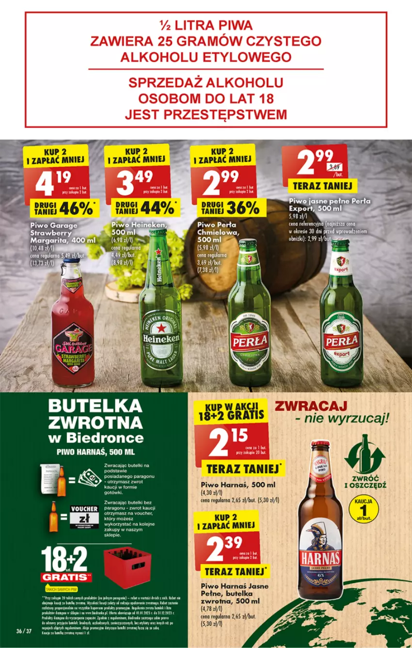 Gazetka promocyjna Biedronka - Gazetka - Biedronka.pl - ważna 13.03 do 18.03.2023 - strona 36 - produkty: Fa, Gra, Harnaś, HP, Olej, Piwo, Tera