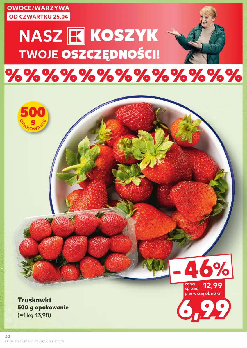 Gazetka promocyjna Kaufland - Gazetka tygodnia - ważna 25.04 do 30.04.2024 - strona 30 - produkty: Kosz, Owoce, Truskawki, Warzywa