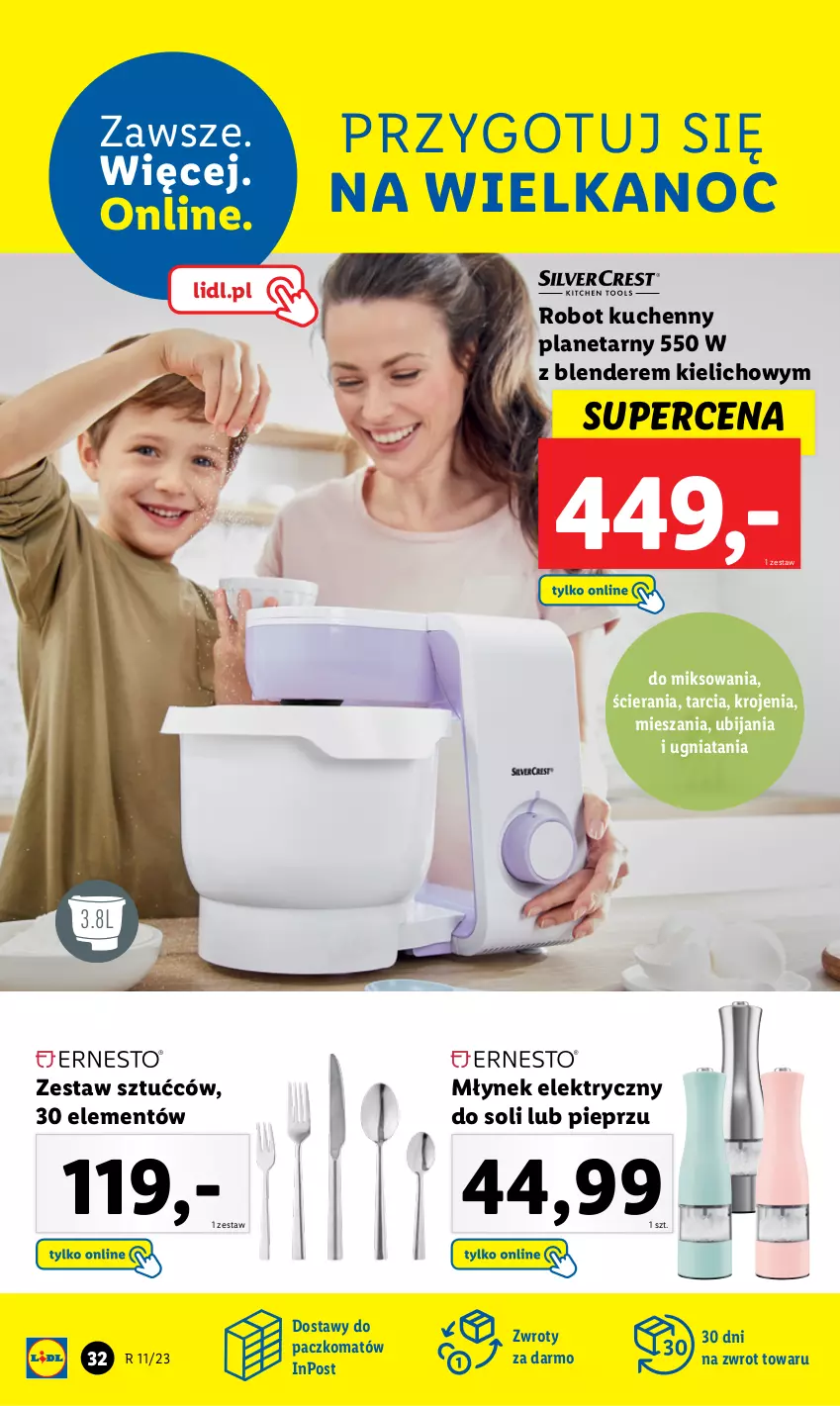 Gazetka promocyjna Lidl - GAZETKA - ważna 13.03 do 18.03.2023 - strona 35 - produkty: Blender, Młynek, Pieprz, Robot, Zestaw sztućców