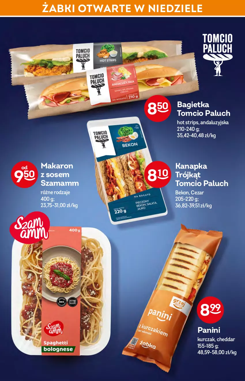 Gazetka promocyjna Żabka - ważna 02.03 do 08.03.2022 - strona 4 - produkty: Bagietka, Beko, Cheddar, Kurczak, Makaron, Makaron z sosem, Sos