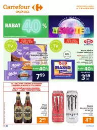 Gazetka promocyjna Carrefour - Gazetka Express - Gazetka - ważna od 18.10 do 18.10.2021 - strona 2 - produkty: Piwa, Piwo, Gra, Napój energetyczny, Kosz, Mlekovita, Warka, Mleczko, Czekolada, Masło, Napój, Milka, Mleko