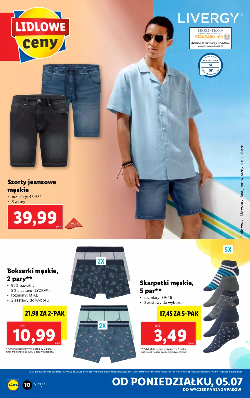 Gazetka promocyjna Lidl - GAZETKA - ważna 05.07 do 10.07.2021 - strona 10 - produkty: Bokserki, Karp, Ser, Skarpetki, Szorty