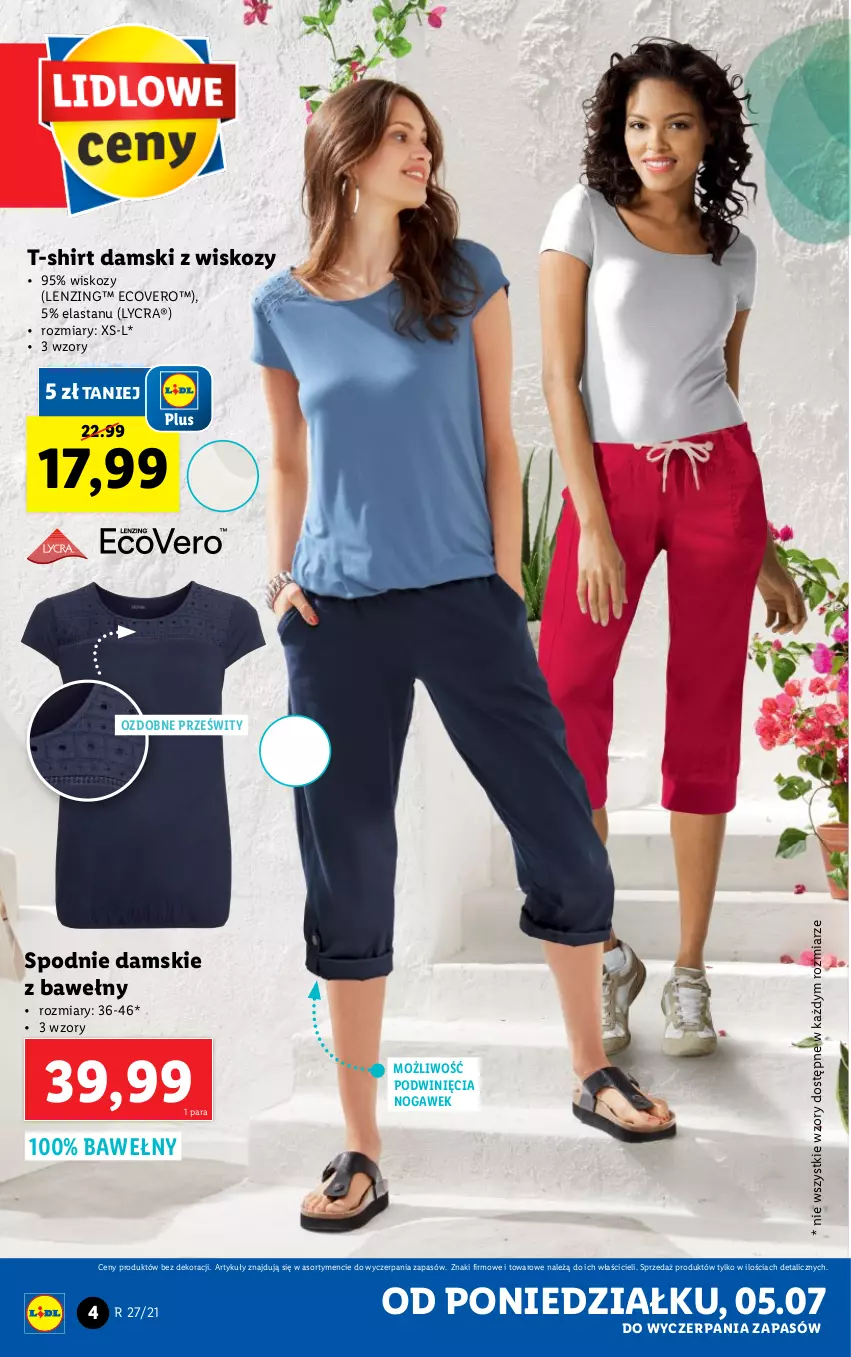 Gazetka promocyjna Lidl - GAZETKA - ważna 05.07 do 10.07.2021 - strona 4 - produkty: Spodnie, T-shirt