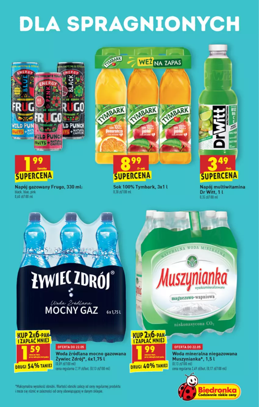 Gazetka promocyjna Biedronka - W tym tygodniu - ważna 20.05 do 26.05.2021 - strona 53 - produkty: Fa, Gala, LANA, Mus, Muszynianka, Napój, Napój gazowany, Sok, Tymbark, Woda, Woda mineralna