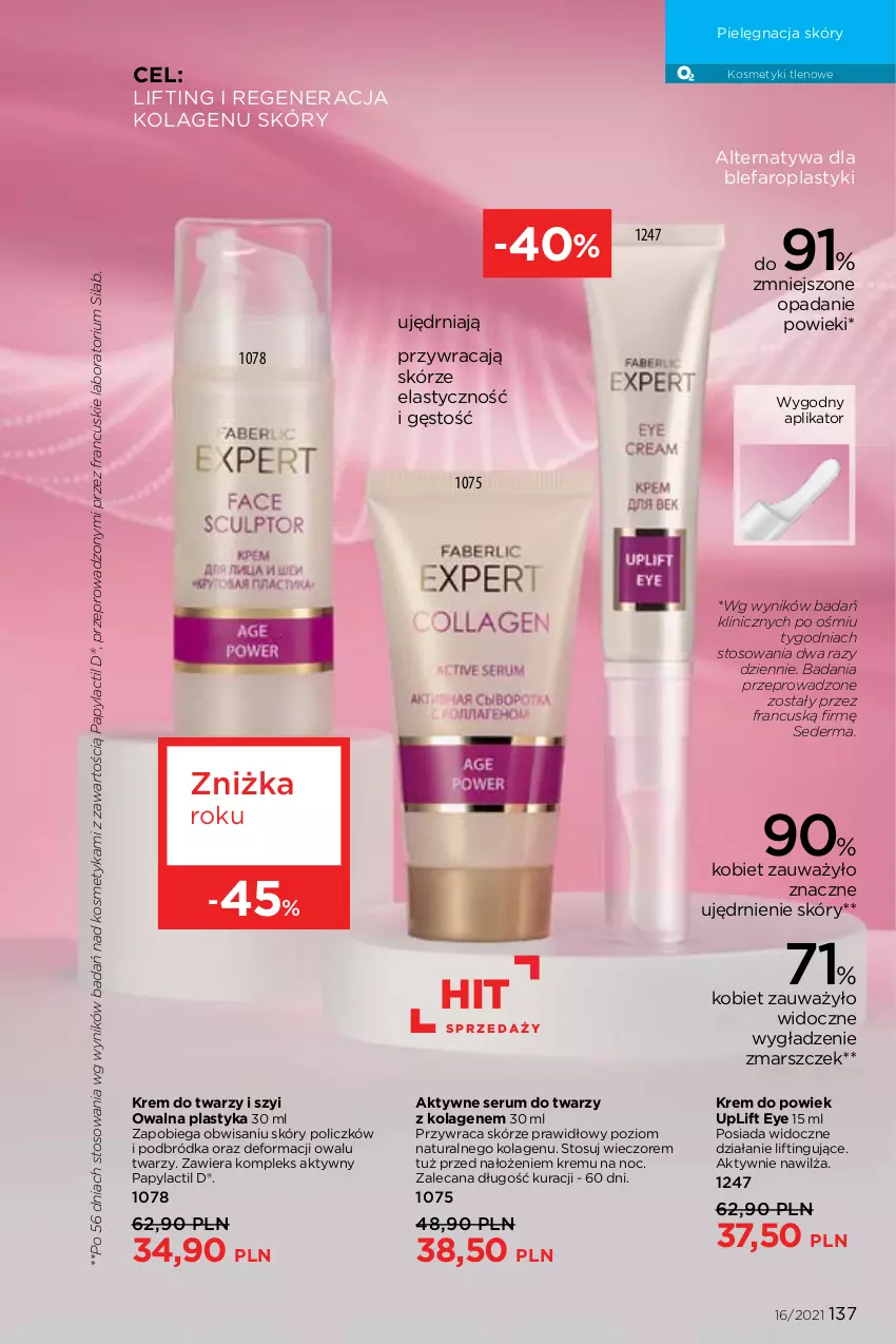 Gazetka promocyjna Faberlic - Gazetka - ważna 01.11 do 21.11.2021 - strona 137 - produkty: Fa, Kolagen, Krem do twarzy, Mars, Pielęgnacja skóry, Rum, Ser, Serum, Serum do twarzy