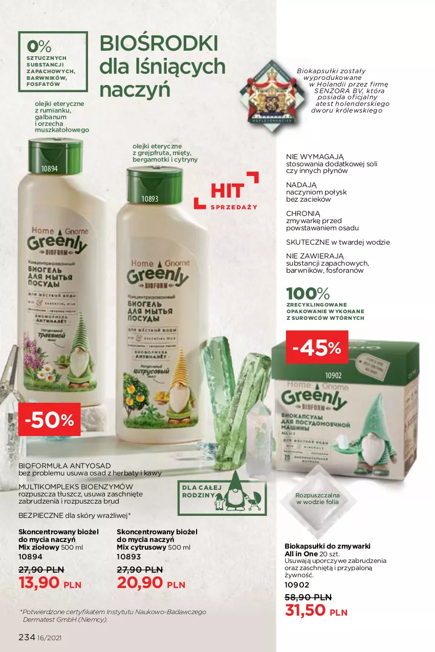 Gazetka promocyjna Faberlic - Gazetka - ważna 01.11 do 21.11.2021 - strona 234 - produkty: Biokap, Cytryny, Do mycia naczyń, Fa, Grejpfrut, Królewski, Mus, Okap, Olej, Piec, Por, Rum, Zmywarki