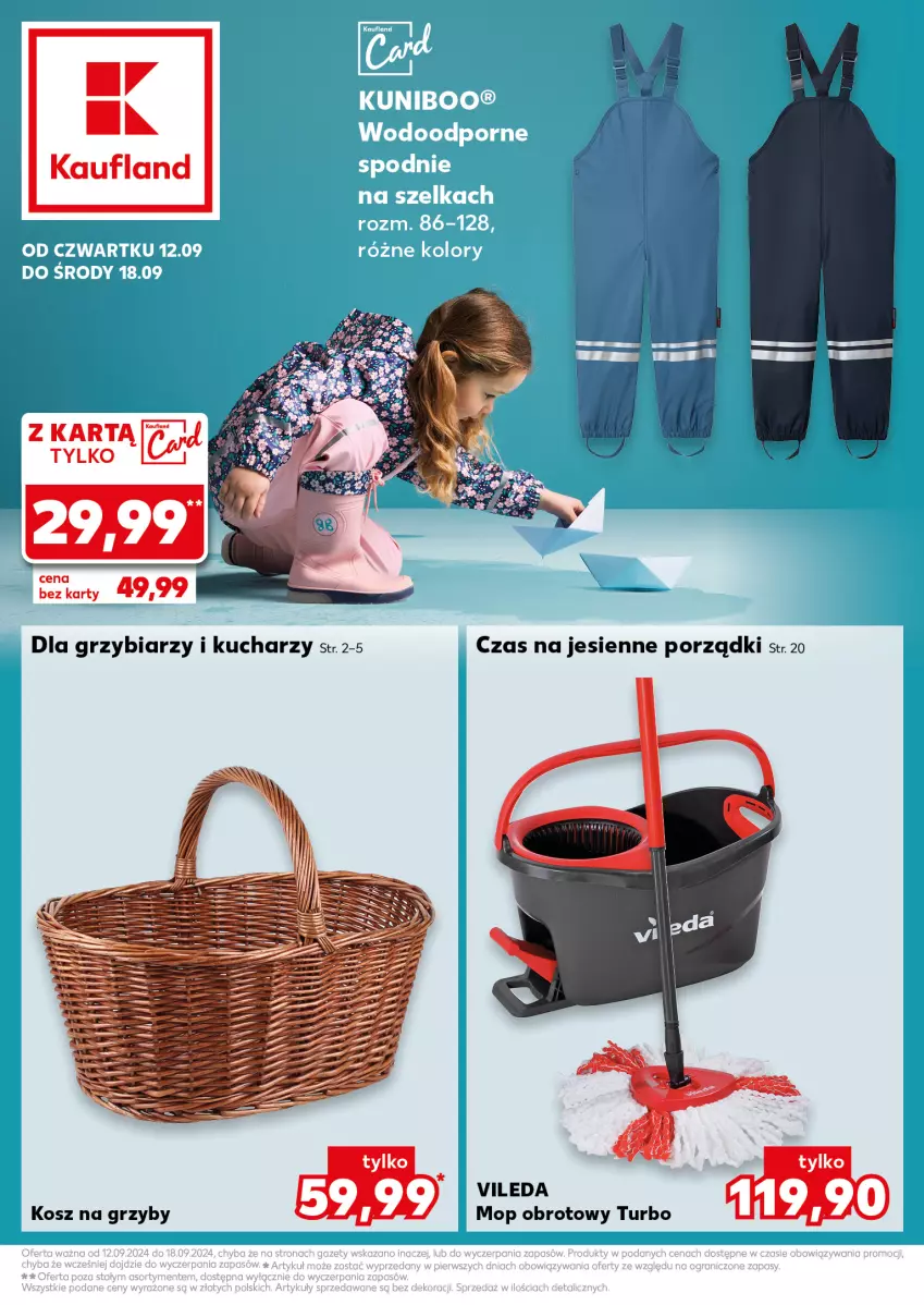 Gazetka promocyjna Kaufland - Kaufland - ważna 12.09 do 18.09.2024 - strona 1 - produkty: Grzyby, Kosz, Mop, Por