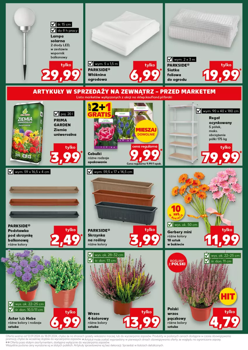 Gazetka promocyjna Kaufland - Kaufland - ważna 12.09 do 18.09.2024 - strona 19 - produkty: Cynk, Gerber, Lampa, Parkside, Por, Prima, Regał, Siatka