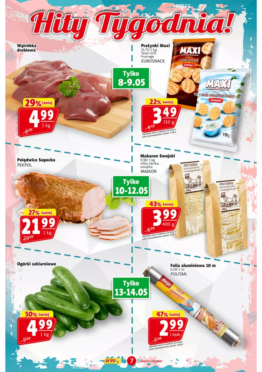 Gazetka promocyjna Prim Market - ważna 02.05 do 07.05.2025 - strona 7 - produkty: Folia aluminiowa, Makaron, Pekpol, Polędwica, Wstążka