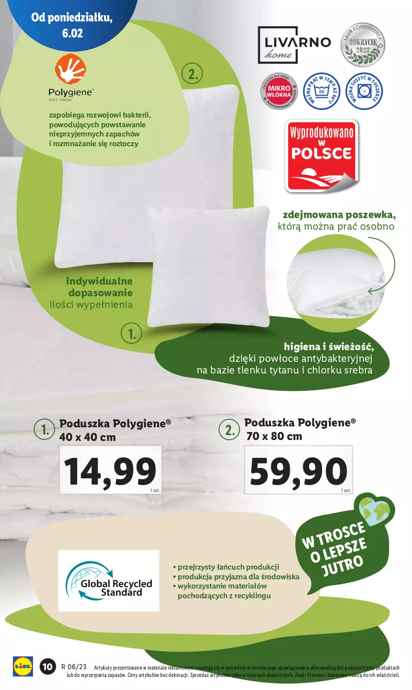 Gazetka promocyjna Lidl - GAZETKA - ważna 06.02 do 11.02.2023 - strona 10 - produkty: Poduszka, Poszewka, Tytan