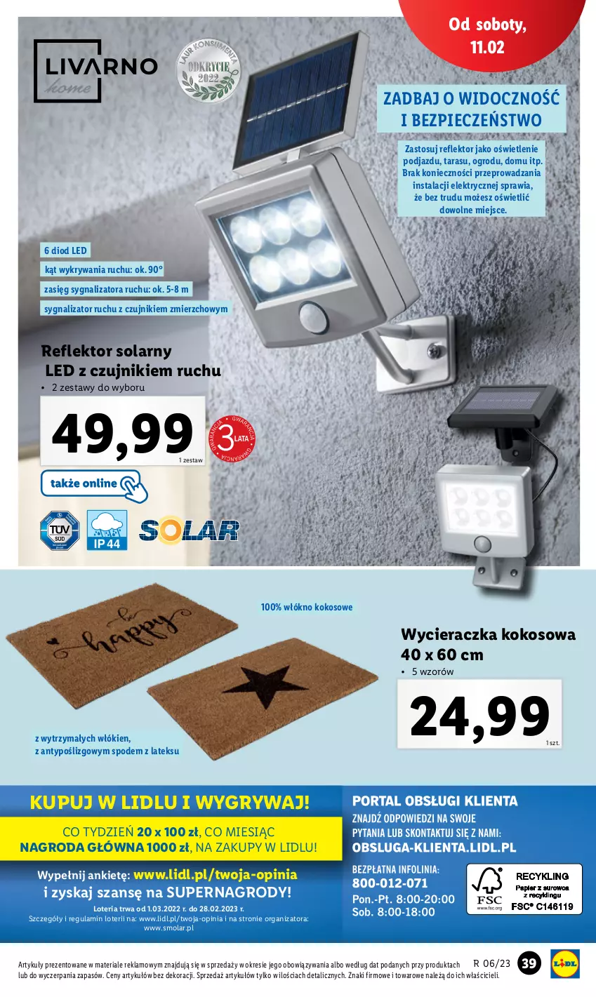 Gazetka promocyjna Lidl - GAZETKA - ważna 06.02 do 11.02.2023 - strona 45 - produkty: Gry, Kokos, Mola, Piec, Reflektor, Top, Wycieraczka