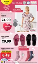 Gazetka promocyjna Lidl - GAZETKA - Gazetka - ważna od 11.02 do 11.02.2023 - strona 24 - produkty: Kapcie, Koszula nocna, Karp, Kosz, Skarpetki, Koszula