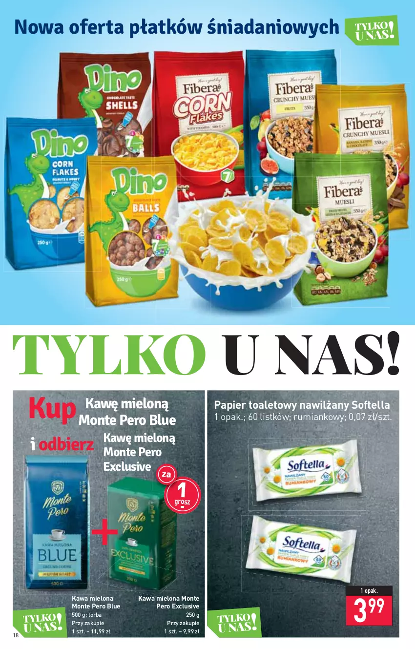 Gazetka promocyjna Stokrotka - Supermarket - ważna 14.04 do 20.04.2022 - strona 18 - produkty: Kawa, Kawa mielona, Monte, Papier, Papier toaletowy, Rum, Torba