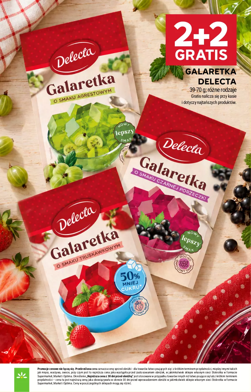 Gazetka promocyjna Stokrotka - Supermarket - ważna 08.10 do 14.10.2026 - strona 38 - produkty: Delecta, Gala, Galaretka, Gra, Mięso, Optima, Owoce, Warzywa