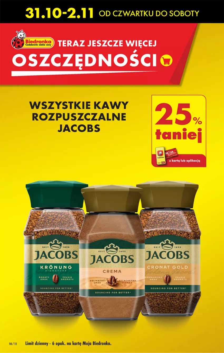 Gazetka promocyjna Biedronka - Od Czwartku - ważna 31.10 do 06.11.2024 - strona 10 - produkty: Jacobs, Tera