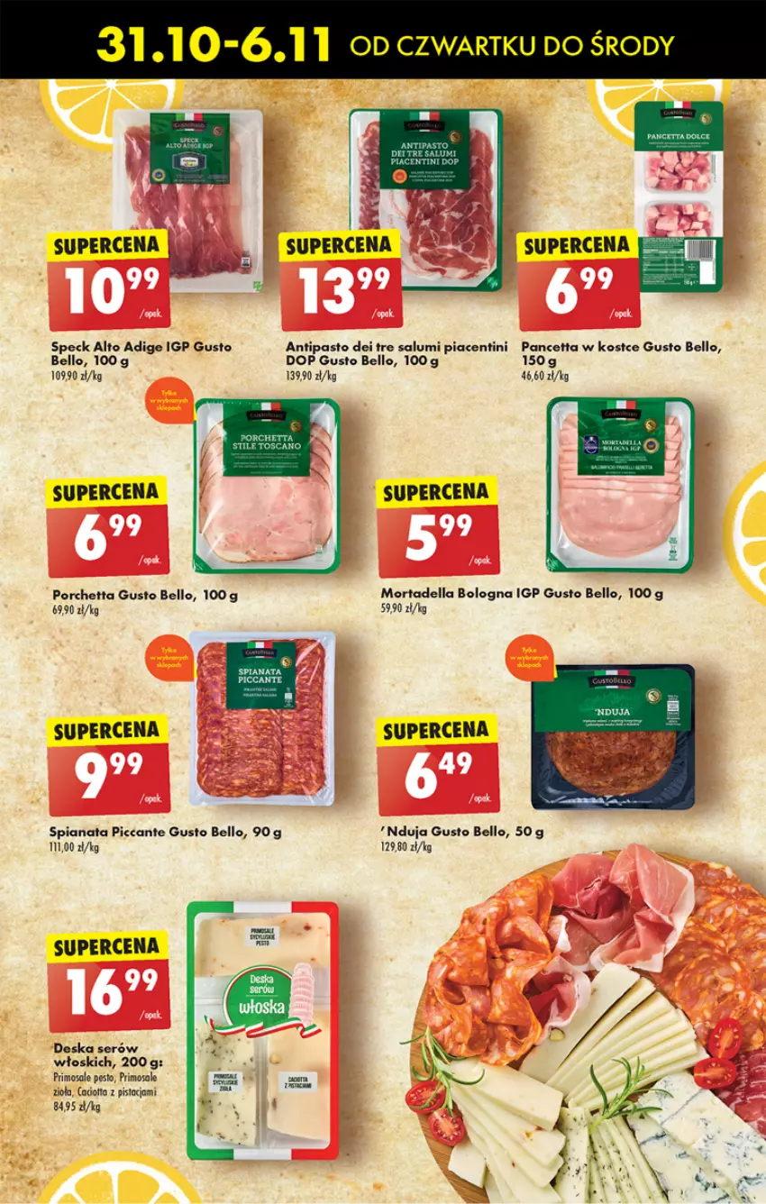 Gazetka promocyjna Biedronka - Od Czwartku - ważna 31.10 do 06.11.2024 - strona 37 - produkty: Bell, Dell, Deska serów, Mortadella, Pesto, Por, Ser