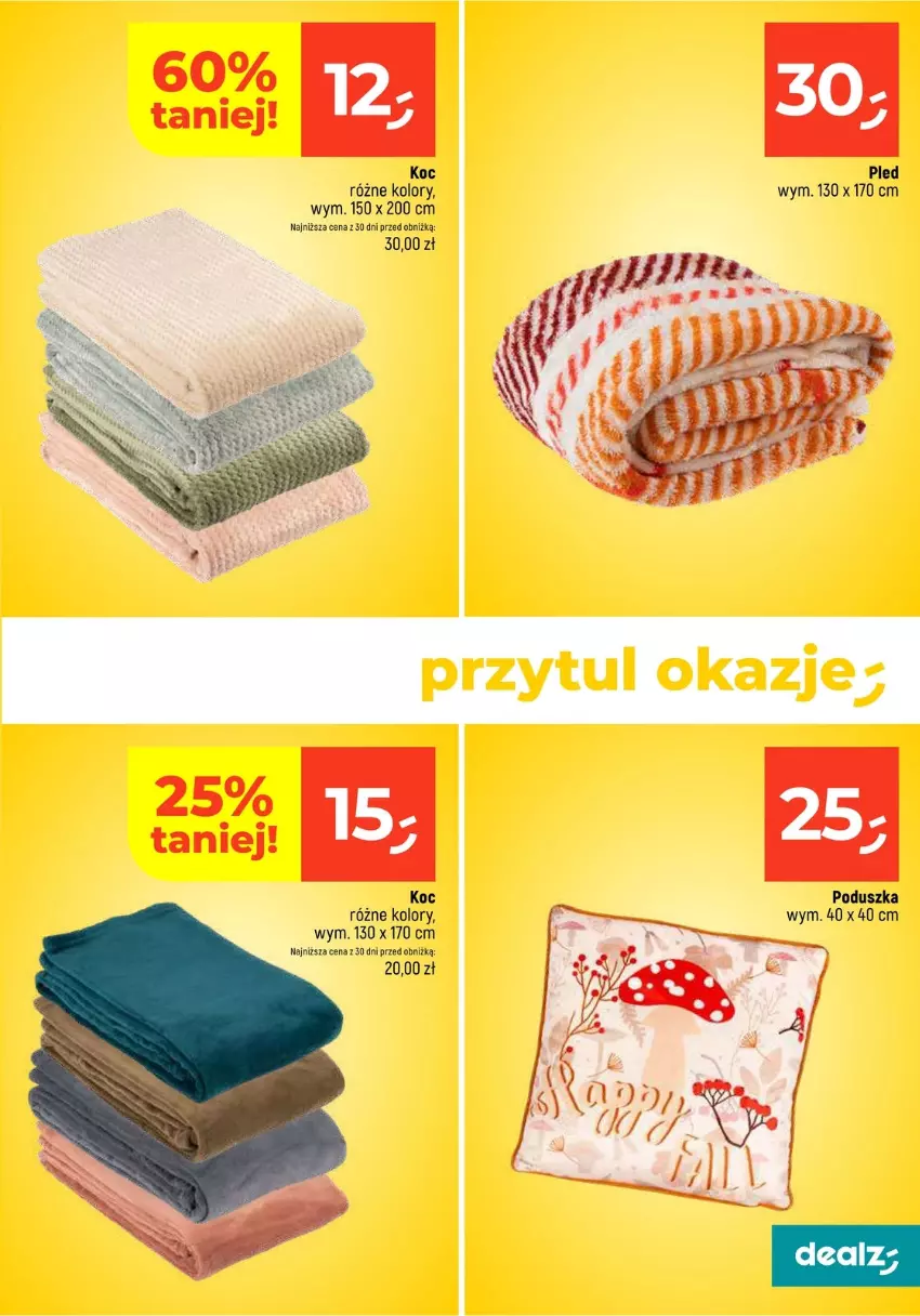 Gazetka promocyjna Dealz - ważna 07.10 do 12.10.2024 - strona 3 - produkty: Koc, Pled, Poduszka