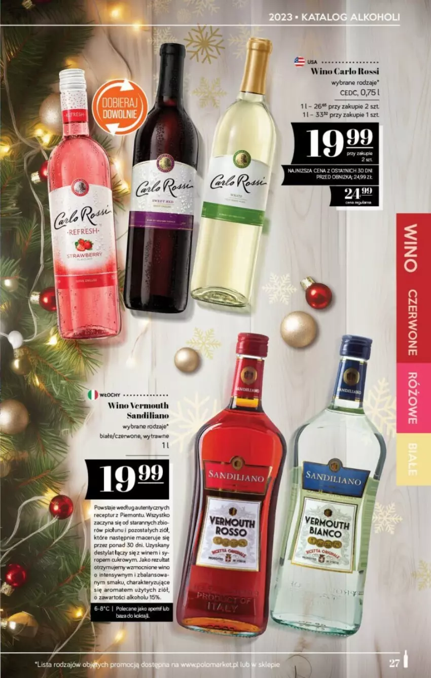Gazetka promocyjna PoloMarket - ważna 15.12 do 31.12.2023 - strona 20 - produkty: Acer, Carlo Rossi, Vermouth, Wino