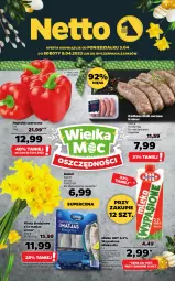 Gazetka promocyjna Netto - Artykuły spożywcze - Gazetka - ważna od 08.04 do 08.04.2023 - strona 1 - produkty: Krakus, Papryka czerwona, Papryka, Mlekovita, Matjas, Bukiet, Kiełbasa biała, Kiełbasa, Lisner, Mleko