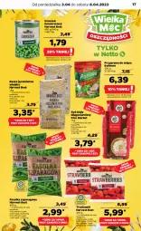 Gazetka promocyjna Netto - Artykuły spożywcze - Gazetka - ważna od 08.04 do 08.04.2023 - strona 17 - produkty: Ser, Ryż, Kasza jęczmienna, Truskawki, Kasza, Groszek, Ryż biały, Fa