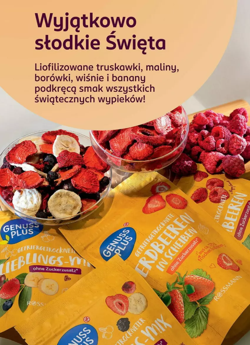 Gazetka promocyjna Rossmann - ważna 13.11 do 27.11.2024 - strona 109 - produkty: Banany, Maliny, Truskawki