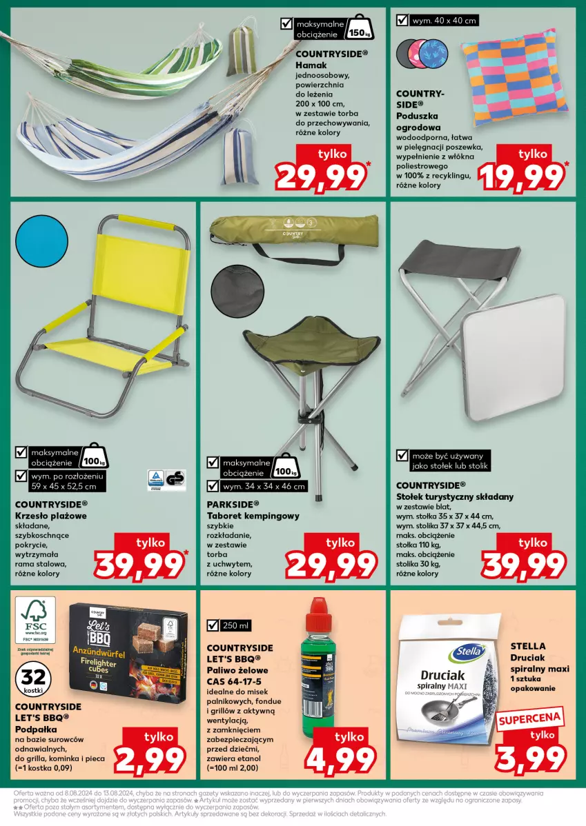 Gazetka promocyjna Kaufland - Kaufland - ważna 08.08 do 13.08.2024 - strona 21 - produkty: Fondue, Grill, Hama, Inka, Krzesło, Parkside, Piec, Poduszka, Por, Poszewka, Rama, Stołek, Stolik, Taboret, Torba