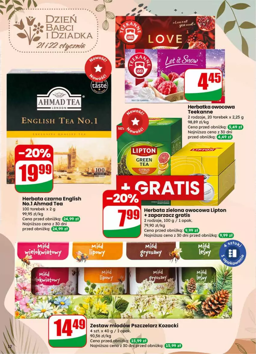 Gazetka promocyjna Dino - Gazetka 04 / 2026 - ważna 21.01 do 27.01.2026 - strona 12 - produkty: Gra, Herbata, Herbata czarna, Lipton, Teekanne, Zaparzacz