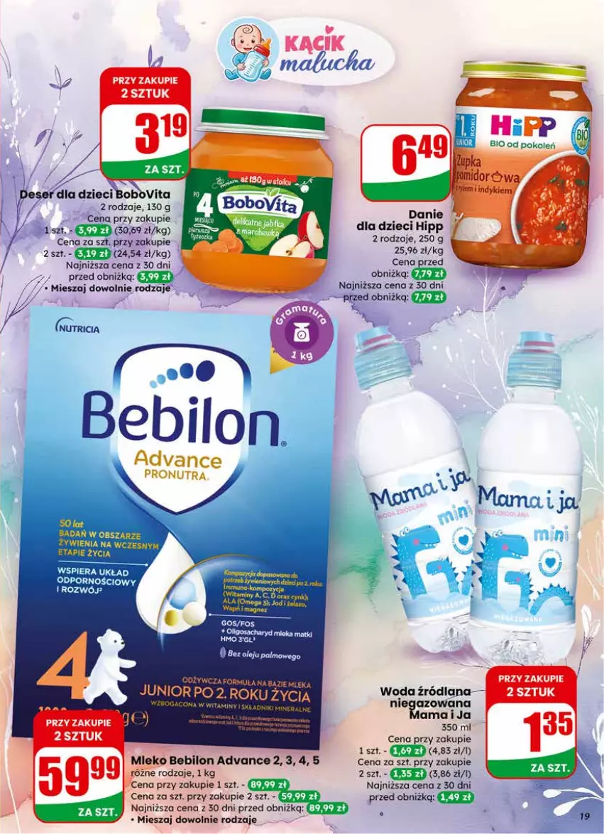 Gazetka promocyjna Dino - Gazetka 04 / 2026 - ważna 21.01 do 27.01.2026 - strona 19 - produkty: BEBILON, Dzieci, HiPP, LANA, Por, Woda