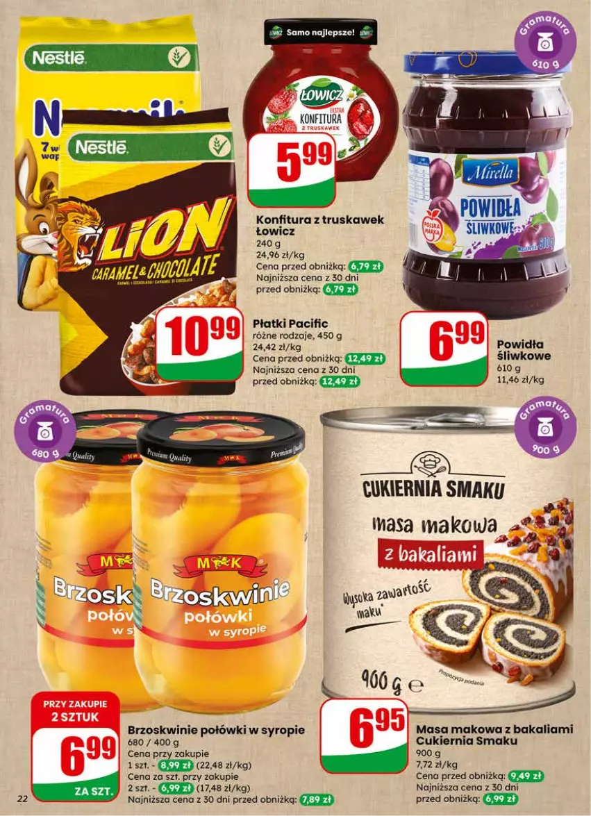 Gazetka promocyjna Dino - Gazetka 04 / 2026 - ważna 21.01 do 27.01.2026 - strona 22 - produkty: Brzoskwinie, Cif, Cukier, Konfitura, Syrop